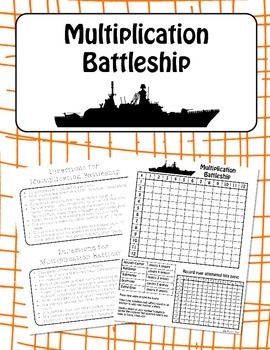 Preview of Multiplication Battleship
