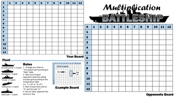 multiplication battleship by handy teaching tools tpt