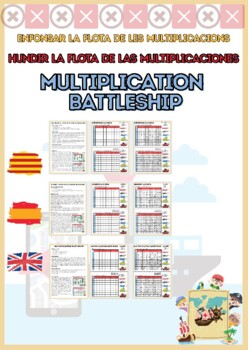 Preview of Multiplication Battleship / Hundir la flota de las multiplicaciones (Maths game)