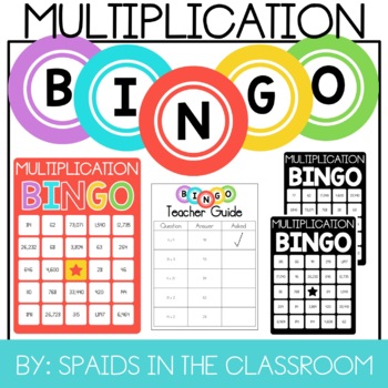 Multiplication Bingo 2, 3, and 4 digits by 1-digit w/ & w/o Regrouping