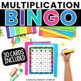 Multiplication Practice Math BINGO Game for Test Prep and 