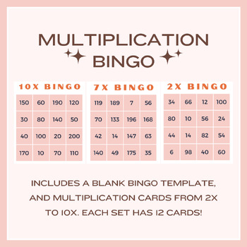 Preview of Multiplication Bingo - 2x to 10x
