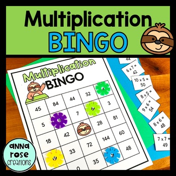 Multiplication Bingo Game - 1 Digit Multiplication Activity | TPT