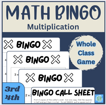 Preview of Multiplication Bingo Game | Math | Lower Fact Fluency | 2nd & 3rd Grade