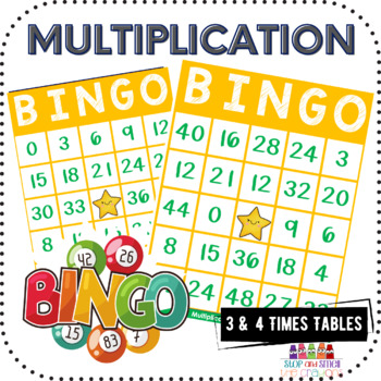 Preview of Multiplication Bingo | Multiplication facts 3 & 4 Times Tables