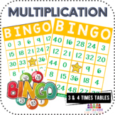 Multiplication Bingo | Multiplication facts 3 & 4 Times Tables