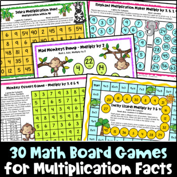 printable multiplication games for fact fluency multiplication facts