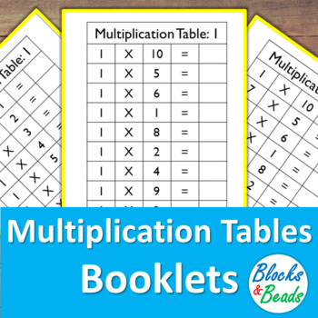 Preview of Montessori: Multiplication Tables Booklets