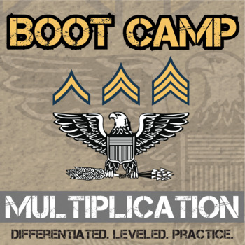 Preview of Multiplication Boot Camp - Printable & Digital Practice Activity Sets