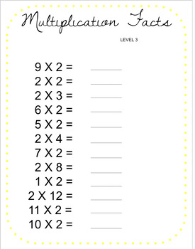 Preview of Multiplication Bootcamp Level 3