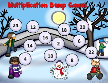 Preview of Multiplication Bump For Winter Smartnotebook