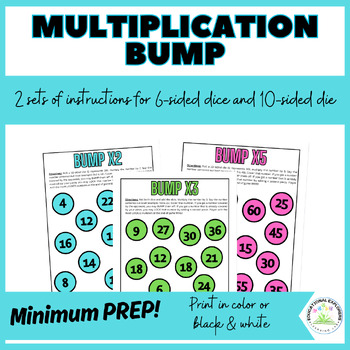 Preview of Multiplication Bump - Fun, Interactive, Engaging Activities