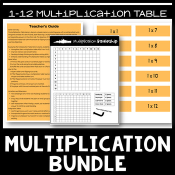 Preview of Multiplication Bundle | 1-12 table | Kaboom, Battleship and more!