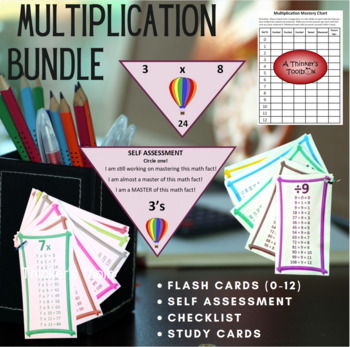 Preview of Multiplication Math BUNDLE | Back To School
