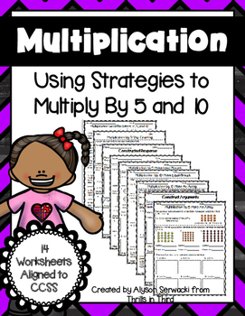 Preview of Multiplication By 5 and 10 Worksheet Set