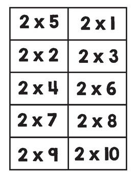 Multiplication Cards 2-12 by Laura Bahamon | Teachers Pay Teachers