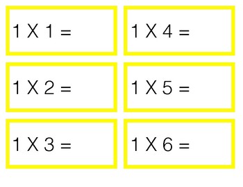 Preview of Multiplication Cards - Basic Facts 1-10