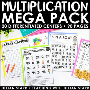 Preview of Multiplication Centers - Activities and Games to Practice Math Facts