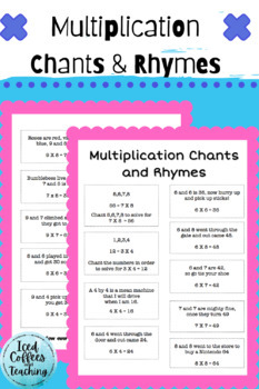 Preview of Multiplication Chants and Rhymes