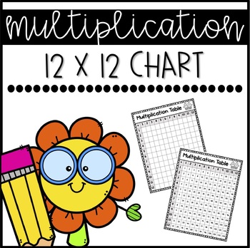 Preview of Multiplication Chart (up to the 12's) - FREEBIE!