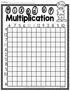 Multiplication Charts: Reference Charts & 3 Multiplication Worksheets ...