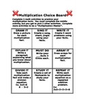 Multiplication Choice Board