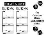 Multiplication: Circles & Stars Game Worksheets