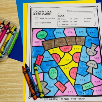 Multiplication Color By Number Code Fun Day Before Spring Break Activities