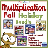 Multiplication Color By Number Fall Holiday Bundle
