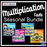 Multiplication Color By Number Seasonal Bundle Independent