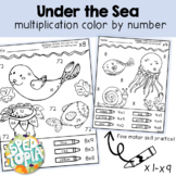 Multiplication Color By Number Under the Sea