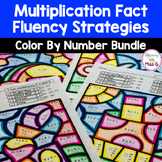 Multiplication Color By Number Worksheets - Fact Fluency P