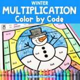 Multiplication Color by Code | {2’s - 9's} {Winter}
