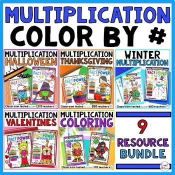 multiplication coloring worksheets by count on tricia tpt