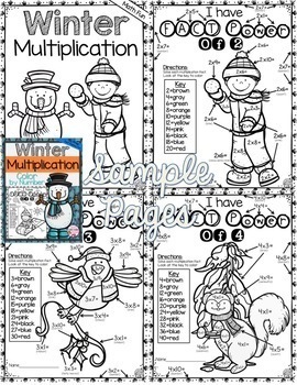 multiplication coloring worksheets by count on tricia tpt