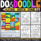 Multiplication Coloring Worksheets | Do and Doodle