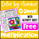 Free Multiplication Color by Number Game: Bonus Multiplica