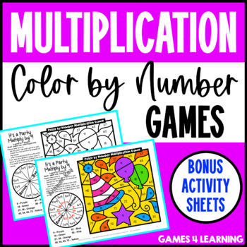 multiplication coloring worksheet teachers pay teachers