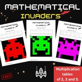 Multiplication Color by Number - Mathematical Invaders FREE