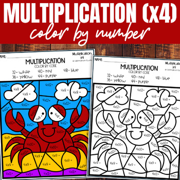 Multiplication Color by Number | Multiplication Fact Practice ...