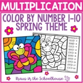 Multiplication Color by Number Spring Theme