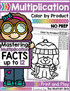 Preview of Multiplication: Color by Product