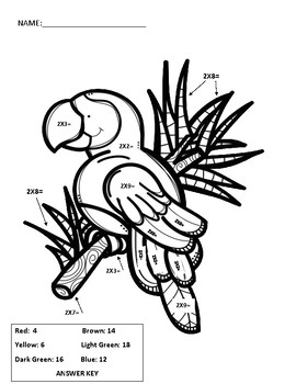 multiplication coloring sheets by beatysbusybees tpt