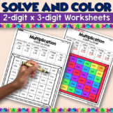 Multiplication Coloring Worksheets 3 DIGIT X 2 DIGIT Fact 