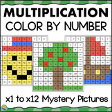 Multiplication Facts Color By Number Code 3rd Grade Myster