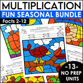 Multiplication Coloring Worksheets Color by Number for Mat