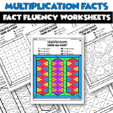 Multiplication Worksheets Coloring Simple Designs Set 2 So