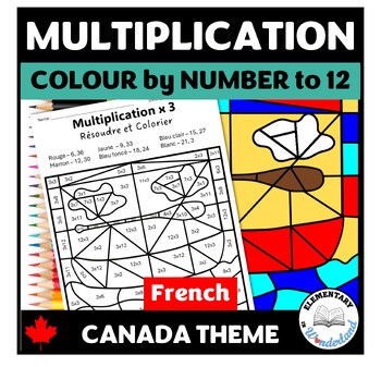 Preview of Multiplication Colour by Number - FRENCH