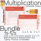 BUNDLE - Multiplication & Commutative Property Forms  1s-1