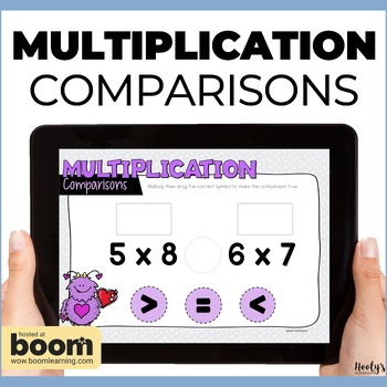 Preview of Multiplication Comparisons Boom Cards